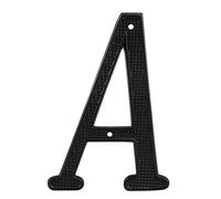 Prime-Line Products MP4106 Carta de dirección de casa, 4 pulgadas, acabado negro, zinc fundido a presión, A, (paquete de 2)