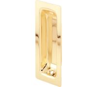 Prime-Line Products N 6826 - Tirador para puerta de armario, rectangular, chapado en latón (paquete de 2)
