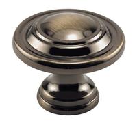 Prime-Line Products N 7370 1 - 3/4-inch Bi-fold puerta pomo, latón envejecido chapado en
