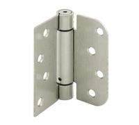 Prime-Line Products U 1159353 Bisagra de puerta Comm. Ajuste UL. Bisagra de resorte de cierre automático, 4 x 4 pulgadas, con cuadrado unilateral y esquina de radio de 5/8 pulgadas, 4 agujeros por