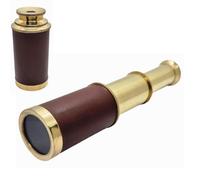 Prime NAUTICAL Telescopio de capitanes piratas de 6 pulgadas, portátil, plegable, telescopio de mano, monocular, fábrica de aventura, latón, viajes, náutico, para azul marino y al aire libre, regalo