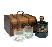 Prime Presents Whisky irlandés 'The Sexton' Single Malt Whisky (0,7 l) con 2 vasos originales de whisky 'The Sexton' en caja de madera de estilo antiguo