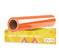 Prime Vinyl Vinilo Textil para Corte de Alta Flexibilidad, Rollo de 30.5 cm x 3.36 m, Compatible con Cortadoras Plotter - Ideal para Personalizar Ropa, Gorras y Prendas (Naranja)