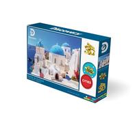 PRIME3D Santorini, Grecia Discovery Rompecabezas lenticular 3D, 24 x 18 pulgadas, 500 piezas