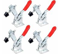 PRIMEGA 10 piezas rodilleras 201 abrazaderas, pinzas basculantes de metal, horizontal, barra de sujeción, capacidad de sujeción aprox. 59 kg, antideslizante