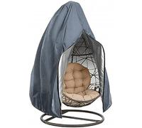 Primega - Columpio exterior para silla colgante, cáscara de huevo, funda de polvo, canasta colgante, 115 x 190 cm, color gris