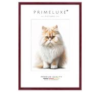 PrimeLuxe Marco de fotos a medida, estrecho, 13 x 18 cm, color rojo burdeos brillante, tamaño a elegir, con cristal acrílico antirreflejos, marco para pósteres, puzles, collage de fotos