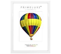 PrimeLuxe Marco de fotos de madera, 25 x 25 cm (tamaño de la imagen), cuadrado en blanco brillante, color y tamaño a elegir, marco para pósteres, puzles, collage de fotos, fabricado en Alemania