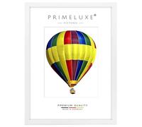 PrimeLuxe Marco de fotos de madera, 25 x 35 cm (tamaño de la imagen), color blanco mate | Color y tamaño seleccionables | Marco para póster | Puzzle | Foto collage | Producción alemana