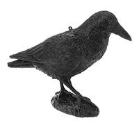 PrimeMatik - Ahuyentador de Aves Tipo Estatua Cuervo de pie 16 x 45 cm