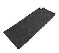 PrimeMatik - Alfombra y Superficie térmica Gris Oscuro de 80x32cm 77W con calefacción para Escritorio Suelo y pies