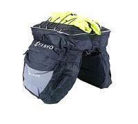 PrimeMatik - Alforjas portaequipaje de Lona Negra para Bicicleta