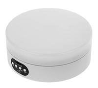 PrimeMatik - Base giratoria eléctrica 16 cm Blanco con iluminación LED