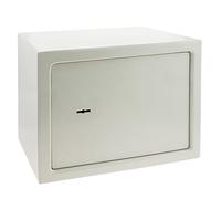 PrimeMatik - Caja Fuerte de Seguridad de Acero y con Llaves 35 x 25 x 25 cm Beige