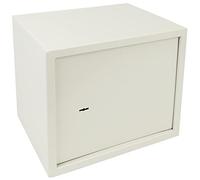 PrimeMatik - Caja Fuerte de Seguridad de Acero y con Llaves 38 x 30 x 30 cm Beige