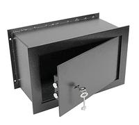 PrimeMatik - Caja Fuerte de Seguridad empotrada de Acero con Llaves 26x15x18cm Negra
