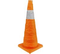 PrimeMatik - Cono de tráfico con Reflector de señalización y balizamiento 70 cm Plegable