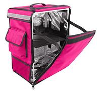 PrimeMatik - Nevera portátil rosa 42 Litros 35x49x25cm, mochila bolsa isotérmica para picnic, camping, playa, entrega de alimentos en moto o bicicleta