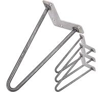 PrimeMatik - Pies para Mesa y Mueble Estilo Vintage Patas en Acero 2 Varillas 30 cm 4-Pack