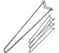 PrimeMatik - Pies para Mesa y Mueble Estilo Vintage Patas en Acero 2 Varillas 71 cm 4-Pack