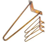 PrimeMatik - Pies para Mesa y Mueble Patas en Acero 2 Varillas 41 cm Cobre 4-Pack