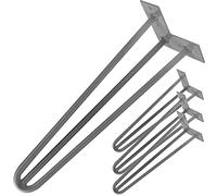 PrimeMatik - Pies para Mesa y Mueble Patas en Acero 3 Varillas 71 cm 4-Pack