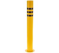 PrimeMatik - Pilona bolardo de Acero con Base clavada 76x600mm