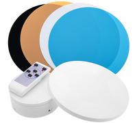 PrimeMatik - Plataforma giratoria con batería de 12cm de diámetro en Color Blanco