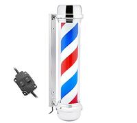 PrimeMatik - Poste de barbero Luminoso y Giratorio para peluquerías de 230 x 955 mm