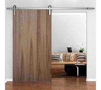 PrimeMatik - Raíl guía para Puerta corredera de Color Acero Mate de 2m fijación Lateral