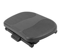 PrimeMatik - Reposapiés con Plataforma Ajustable de plástico Negro 450 x 330 mm con 3 Alturas