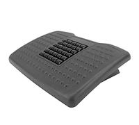 PrimeMatik - Reposapiés con Plataforma Ajustable de plástico Negro 455 x 330 mm con Masaje