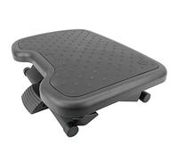 PrimeMatik - Reposapiés con Plataforma Ajustable de plástico Negro 460 x 340 mm Goma 3 Niveles