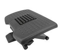 PrimeMatik - Reposapiés con Plataforma Ajustable de plástico Negro con Efecto Masaje 455 x 330 mm 3 Niveles