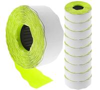 PrimeMatik - Rollo bobina de 800 etiquetas adhesivas amarillas 22x12 mm 10 unidades