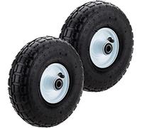 PrimeMatik - Rueda neumática de Carretilla 2-Pack 136 Kg 10x3,5" 254x89 mm para carros y Plataformas de Transporte