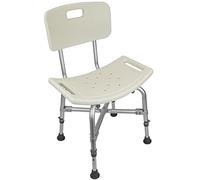 PrimeMatik - Silla de Ducha Antideslizante Regulable en Altura Reforzada para Personas Mayores