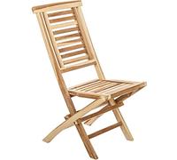 PrimeMatik - Silla Plegable para jardín Exterior de Madera de Teca certificada