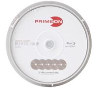 PRIMEON BD-R DL 50GB/2-8x Cakebox (10 discos) Blu-ray lectura/escritur (Blu-ray)