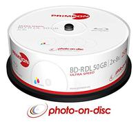 Primeon BD-R DL - Caja para cakebox (50 GB/2-8 x 25 Discos)