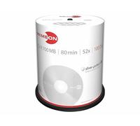 Primeon CD-R 80Min / 700Mb / 52X Cakebox (100 Disc) Superficie De Plata Proteger Discos