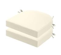 PRIMEPATIO Juego de 2 cojines para silla de exterior, cojines para sillas de patio para muebles de jardín, impermeables, con lazos, cojines para exteriores, cojines para sillas de patio, sillas de