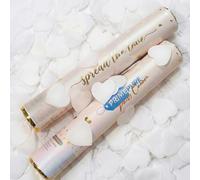 PrimePure Cañón de Confeti - Poppers con Confeti en Forma de Corazones Blancos - Paquete de 2 - Cañones Lanzadores para Bodas, Cumpleaños y Celebraciones