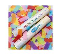 PrimePure Cañones de Confeti para Fiesta Biodegradables - Lanzadores de Confeti Rectangular Multicolor - Pack de 2 - Cañón de Confeti para Bodas, Cumpleaños y Celebraciones