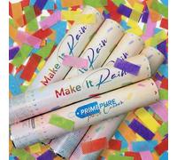 PrimePure Cañones de Confeti para Fiesta Biodegradables - Lanzadores de Confeti Rectangular Multicolor - Pack de 6 - Cañón de Confeti para Bodas, Cumpleaños y Celebraciones