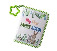 Primer álbum de fotos de tela del bebé, libro de imágenes de 4 × 6 para mis primeros recuerdos familiares con álbum Family del bebé