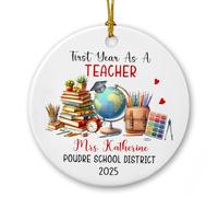 Primer Año como Docente Decoraciones De Árbol Divertidos Decoración Navideña para Colgar Únicas Decoraciones Navideñas para Auto Interior Fiestas Festival