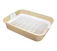 Primer arenero para Gatos, Bandeja de Inodoro con Filtro de Limpieza, sin Arena, Disponible en Gris, Verde y marrón.