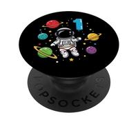 Primer Cumpleaños Astronauta Planetas 1er Lindo Espacio Adorable PopSockets PopGrip Adhesivo