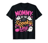 Primer cumpleaños niña Halloween espeluznante una primera mamá a juego Camiseta